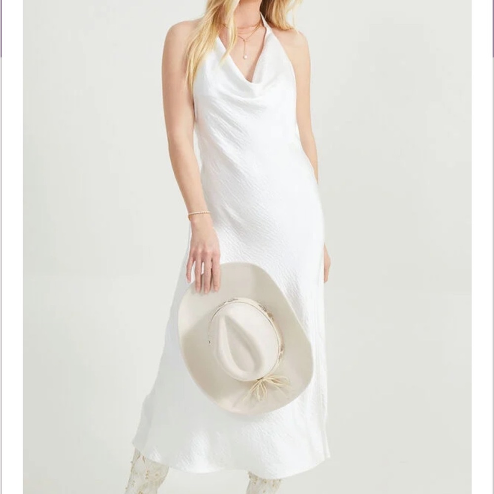 Altar'd State Satin Midi White